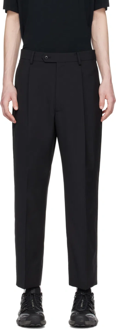 Goldwin One Tuck Tapered Stretch Pant In Black