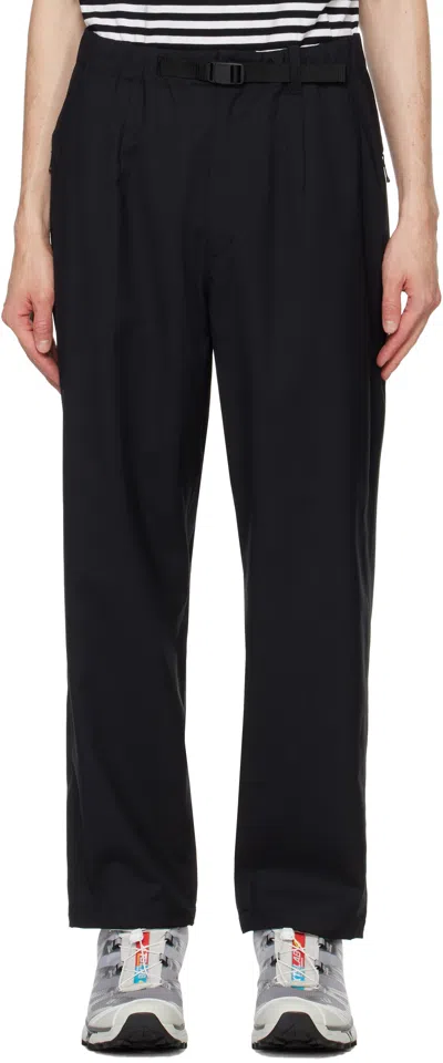Goldwin Black Wool Tapered Trousers