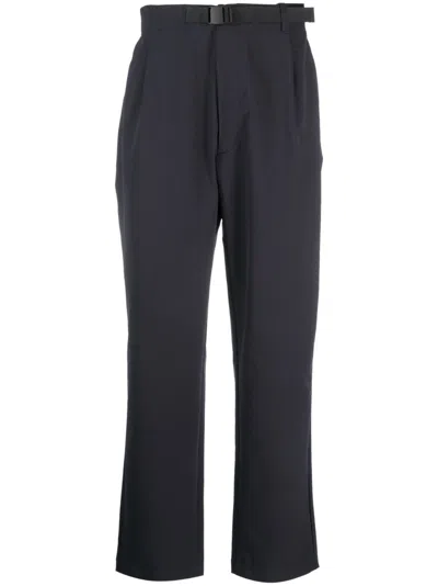 Goldwin Blue Belted Straight-leg Trousers