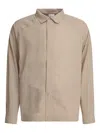Goldwin Logo-embroidered Buttoned Shirt In Neutral