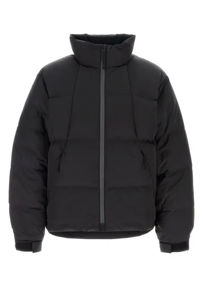Goldwin Charcoal Nylon Dope Down Jacket In Black