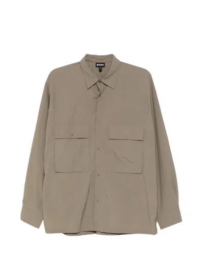 Goldwin Classic-collar Long-sleeve Shirt In Brown