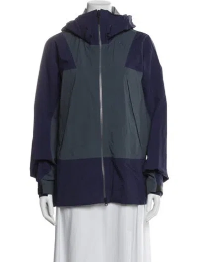 Pre-owned Goldwin Colorblock Pattern Performance Jacket In Blue