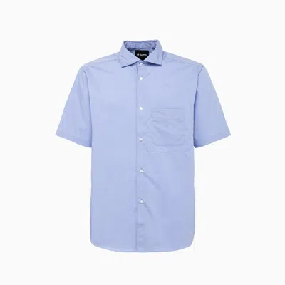 Goldwin Comfortable S/s Shirt Saxe Sa In Blue