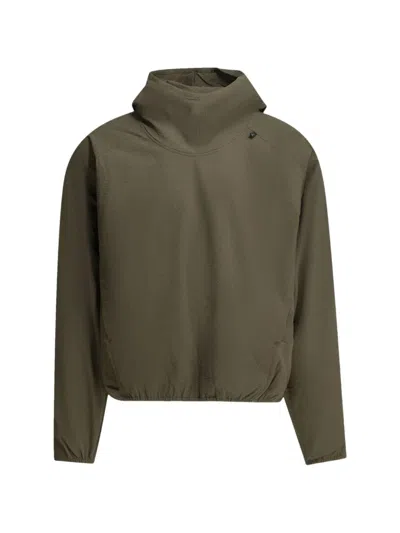Goldwin Crinkled-effect Hoodie In Green