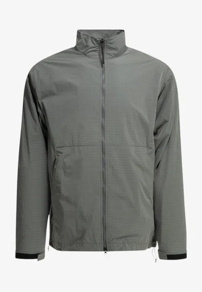 Goldwin Dope Dyed Rip-stop Windbreaker Jacket In Gray