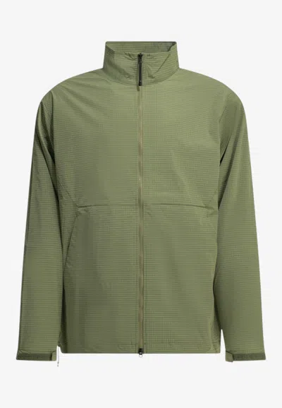 Goldwin Dope Dyed Rip-stop Windbreaker Jacket In Green