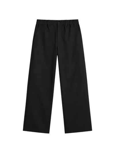 Goldwin Elasticated Straight-leg Trousers In Black