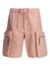 Goldwin Embroidered-logo Drawstring Shorts In Pink