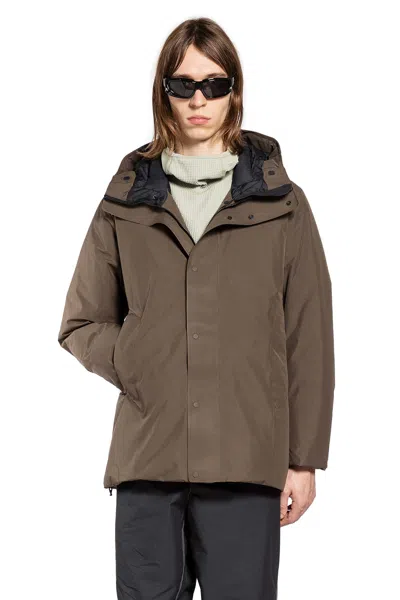 Goldwin Gore-tex Snow Range Down M/l Jacket In Brown