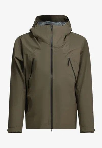 Goldwin Gore-tex 3l Rain Jacket In Green