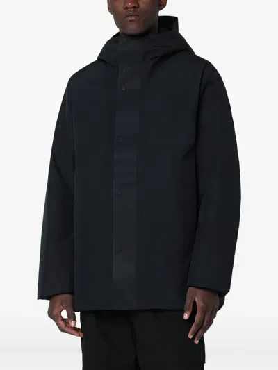 Goldwin Hooded Button-fastening Jacket In Blue