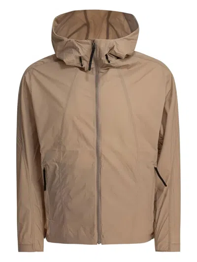 Goldwin Hooded Zip-front Jacket In Brown