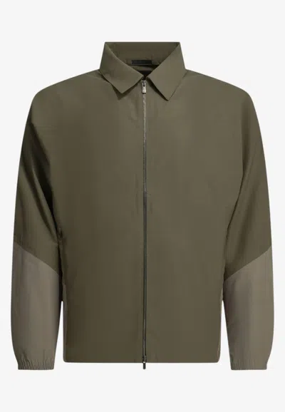 Goldwin Hyperdense Taffeta Lightweight Jacket In Brown