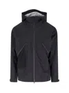 Goldwin Pertex Zip-fastening Hooded Jacket In Black