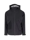 Goldwin Pertex Zip-fastening Hooded Jacket In Black