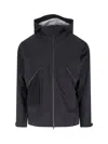 Goldwin Pertex Zip-fastening Hooded Jacket In Black