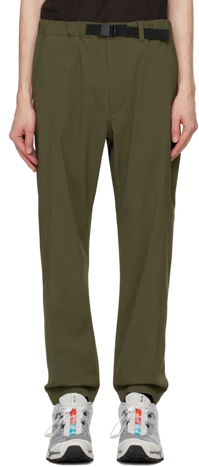 Goldwin Khaki Cordura Stretch Trousers In Mil Green