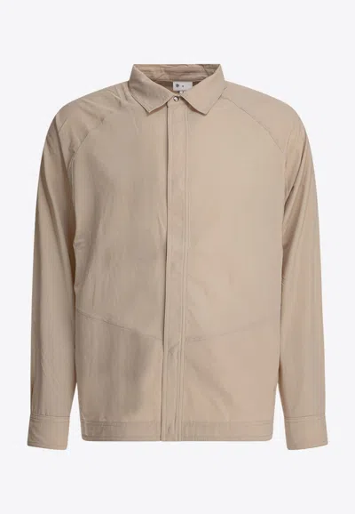 Goldwin Logo-embroidered Buttoned Shirt In White