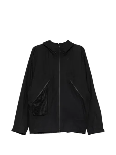 Goldwin Logo-embroidered Panelled Jackets In Black