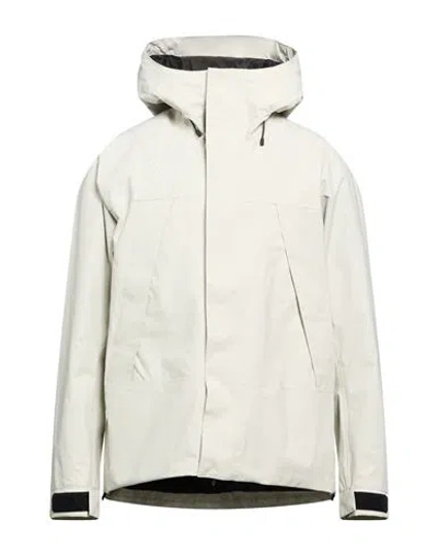 Goldwin Man Jacket Light Grey Size 4 Nylon In Gray