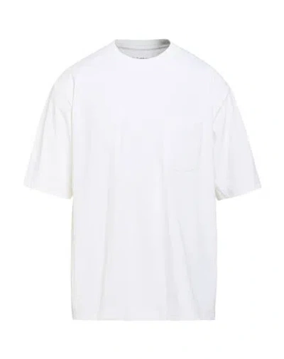 Goldwin Man T-shirt White Size 4 Polyester, Elastomultiester In Gray