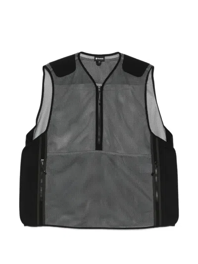Goldwin Mesh-panelled Gilet In Black