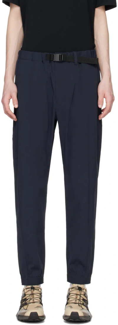 Goldwin Navy Stretch Trousers In Ink Navy