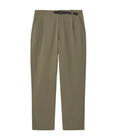 Goldwin One Tuck Tapered Stretch Pants In Green