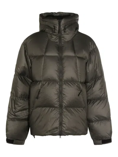 Goldwin Dark Green Nylon Pertex Quantum Down Jacket In Gray