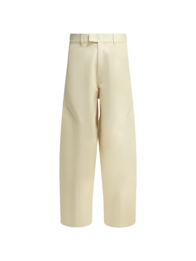 Goldwin 0 Helicoid Jeans White In Neutral