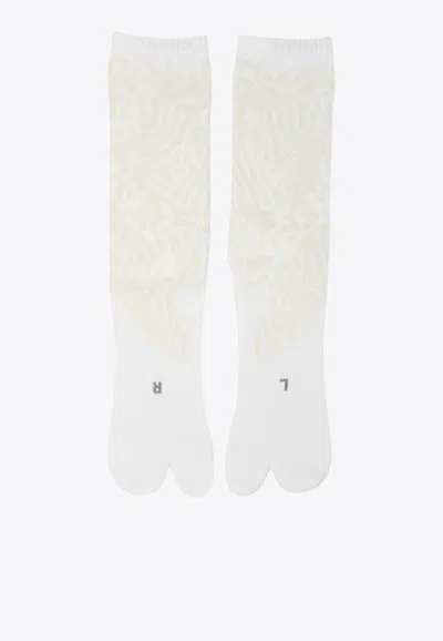 Goldwin Patterned Knee-length Socks In White