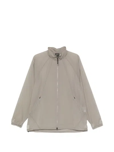 Goldwin Perforated-panel Zip-up Jacket In Gray