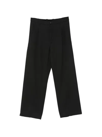 Goldwin Pleated Straight-leg Trousers In Black