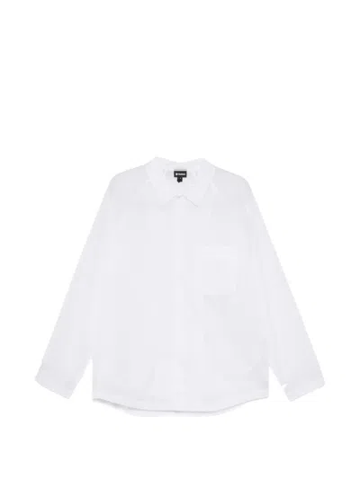 Goldwin Raglan-sleeve Chest-pocket Shirt In White