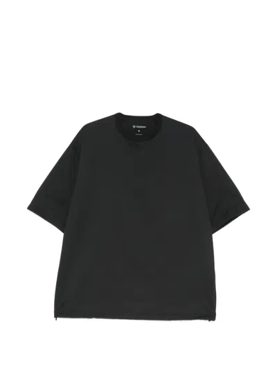 Goldwin Raglan-sleeve Drawstring-hem T-shirt In Black
