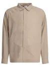 Goldwin Logo-embroidered Buttoned Shirt In Brown