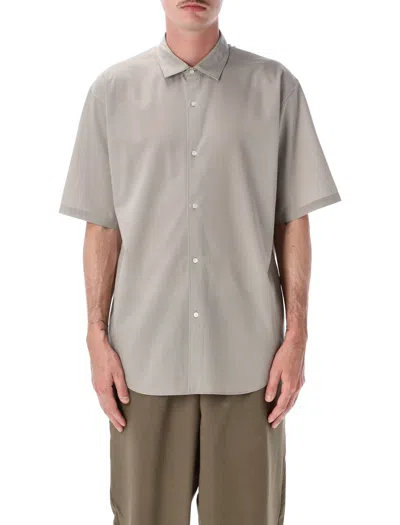 Goldwin Relaxed Fit Short-sleeve Button-up Shirt In Arid Beige