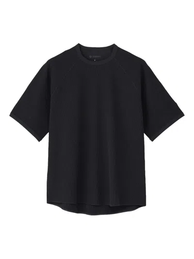 Goldwin Ribbed Short-sleeve T-shirt In Black