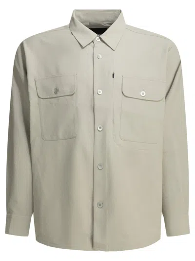 Goldwin Button-up Chest-pockets Shirt In Gray