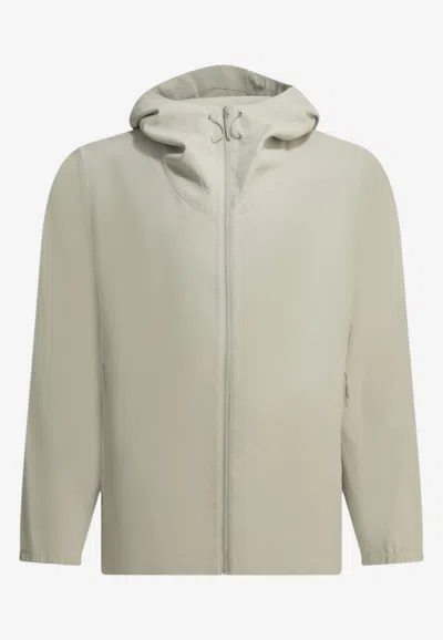 Goldwin Solarshade Zip-up Hooded Jacket In Neutral