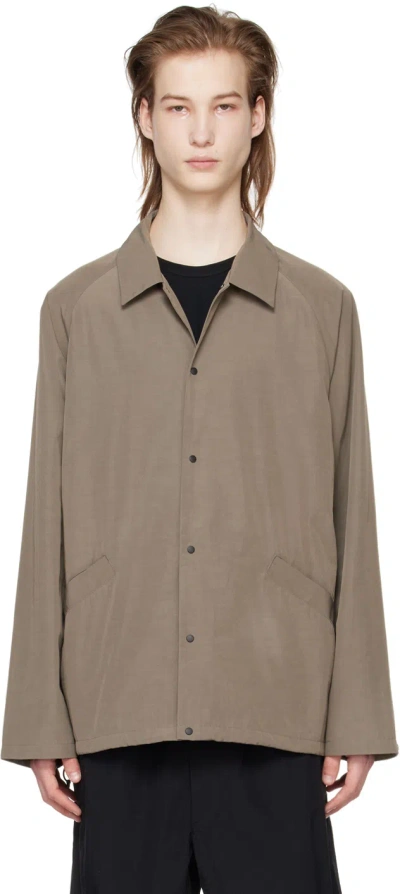 Goldwin Taupe Coach Jacket In Taupe Grey