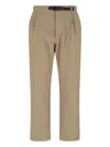 Goldwin High-waisted Beige Trousers With Adjustable Waistband In Beige