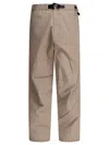 Goldwin High-waisted Beige Trousers With Adjustable Waistband In Beige