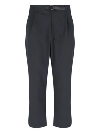Goldwin High-waisted Black Pants With Adjustable Belt