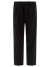 Goldwin Wool Blend Twill Trousers In Black