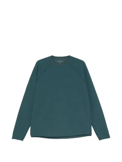 Goldwin Waffle-knit Raglan-sleeve T-shirt In Blue