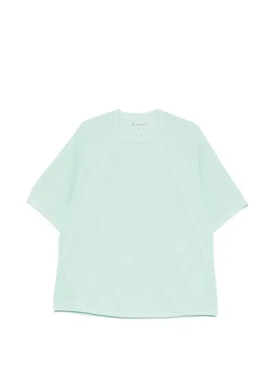 Goldwin Waffle-knit Raglan-sleeve T-shirt In Green
