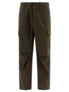 Goldwin Wool Blend Twill Trousers Green In Green