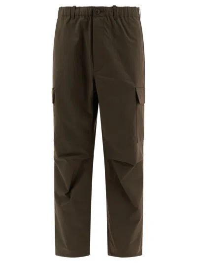 GOLDWIN WOOL BLEND TWILL TROUSERS GREEN